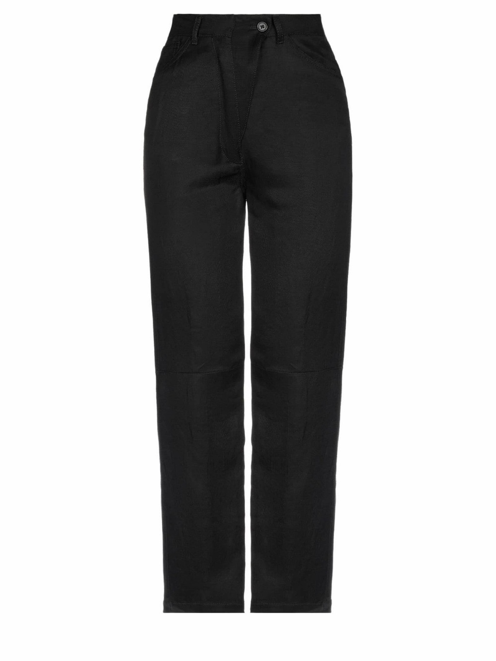 $1090 ANN DEMEULEMEESTER BLACK STRAIGHT-LEG TROUSERS PANTS SIZE 40